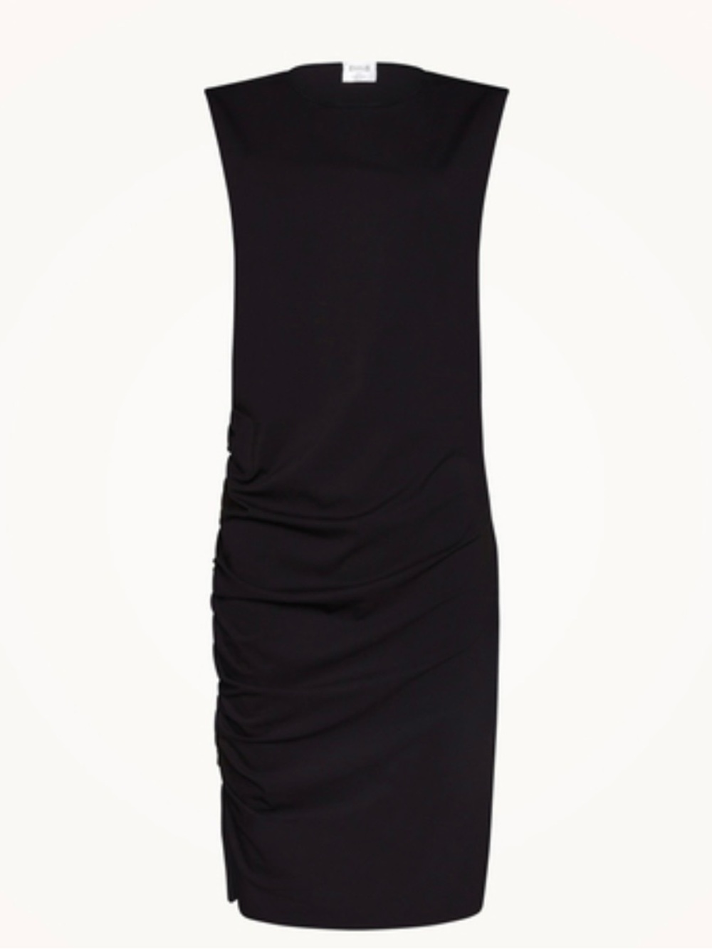 NWT WOLFORD Sleeveless Ruched Black Dress